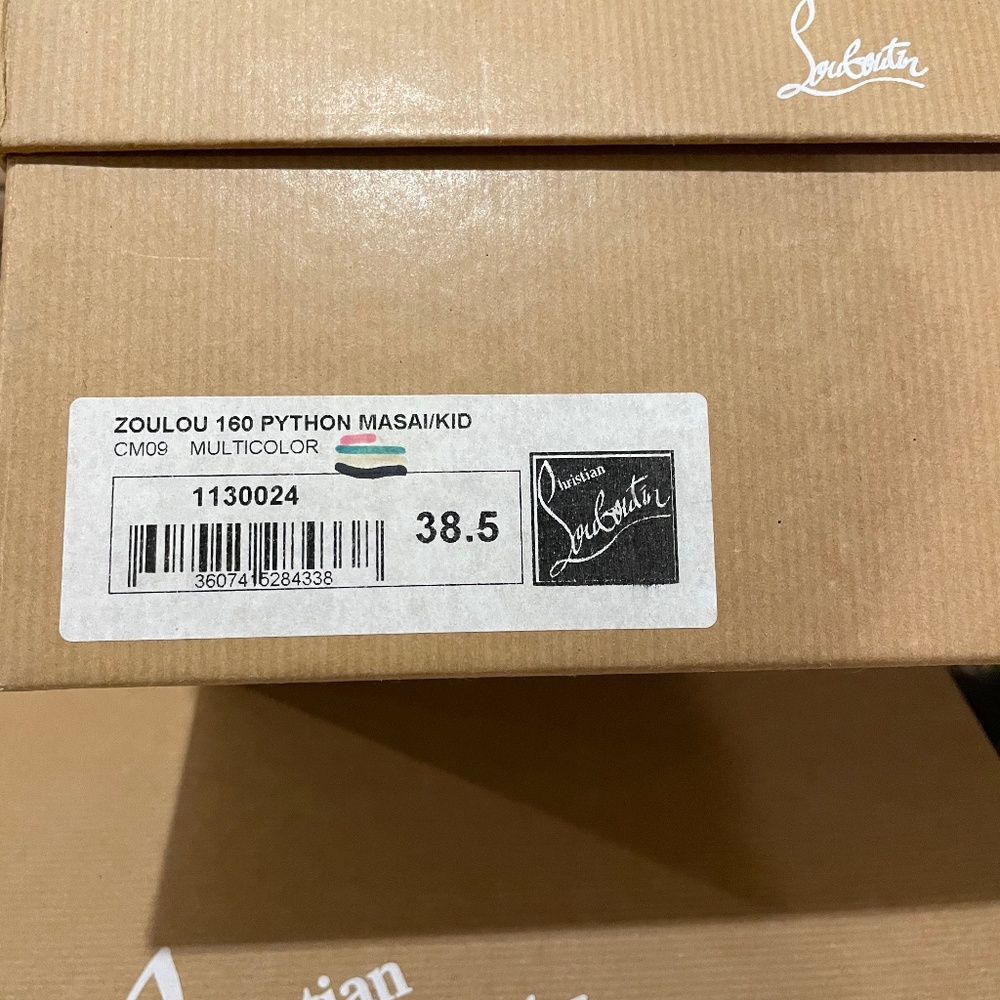 Christian Louboutin Zoulou 160 Python Masai Sz. 8.5.